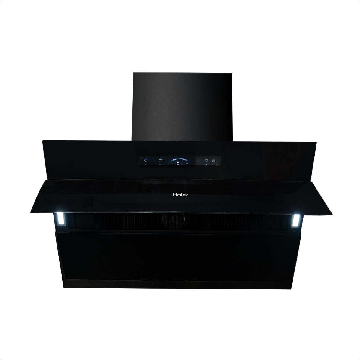 Haier 1500 m&sup3;h Suction Power Heat Auto Clean Filterless Black Chimney